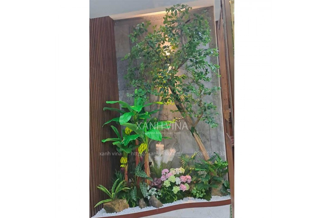 Tiểu cảnh cây giả tại Lê Trọng Tấn Hà Đông